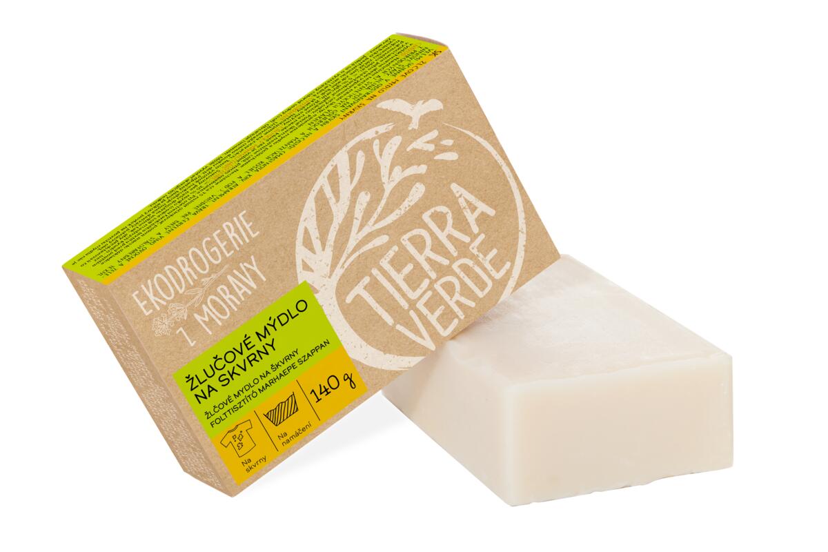 Tierra Verde Žlučové mýdlo na praní, odstraňovač skvrn (krabička 140 g)