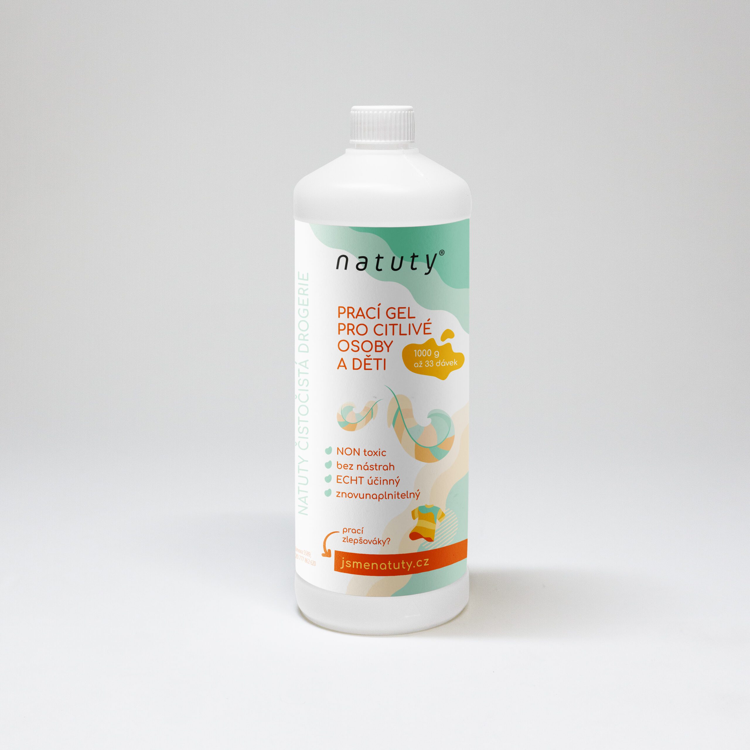 Natuty Prací gel pro citlivé osoby a děti