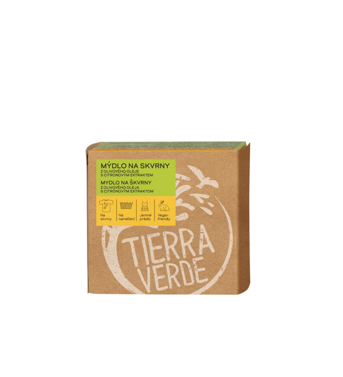 Tierra Verde Olivové mýdlo s citronovým extraktem na skvrny (krabička 200 g)