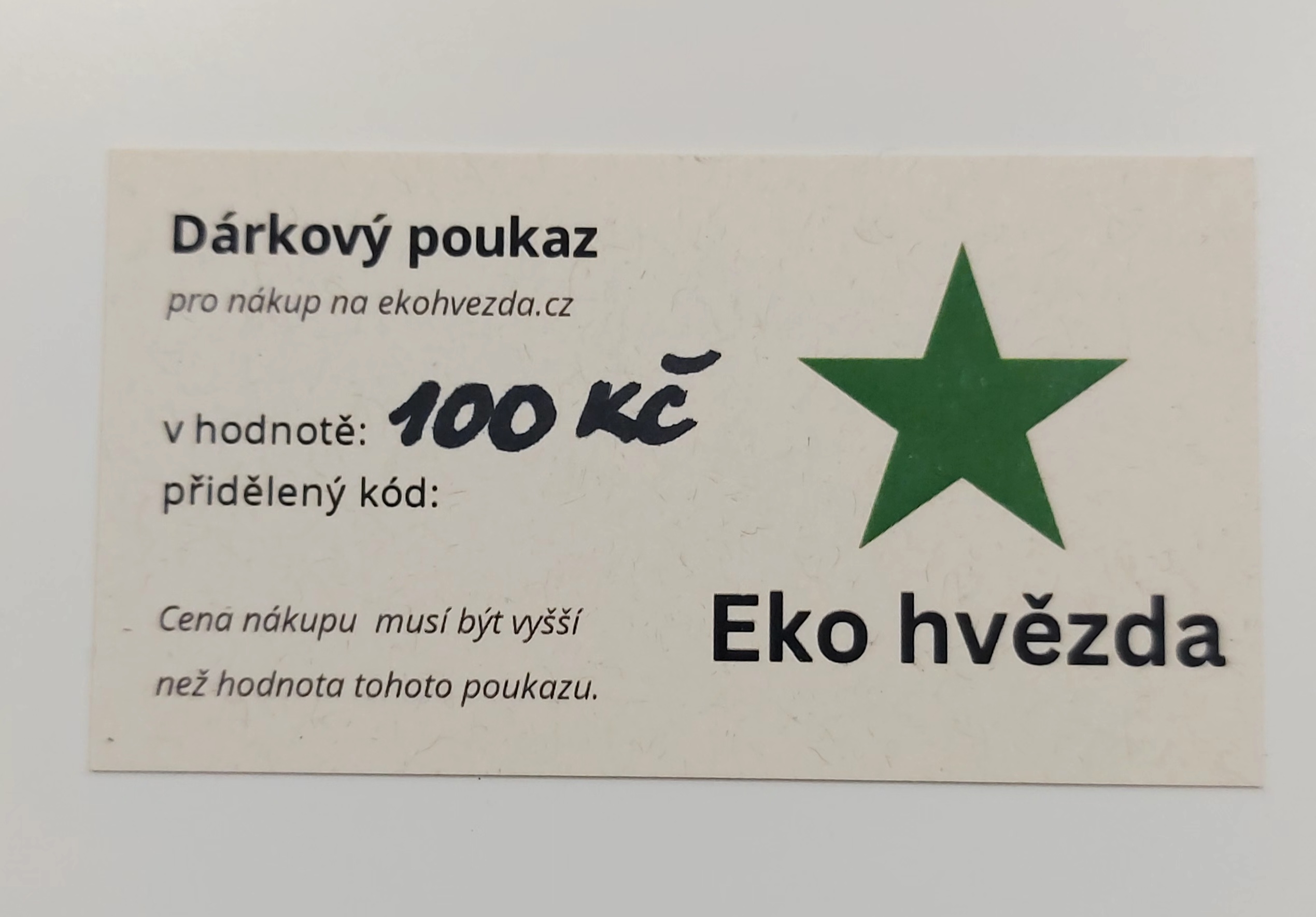Dárkový poukaz v hodnotě 100 KČ