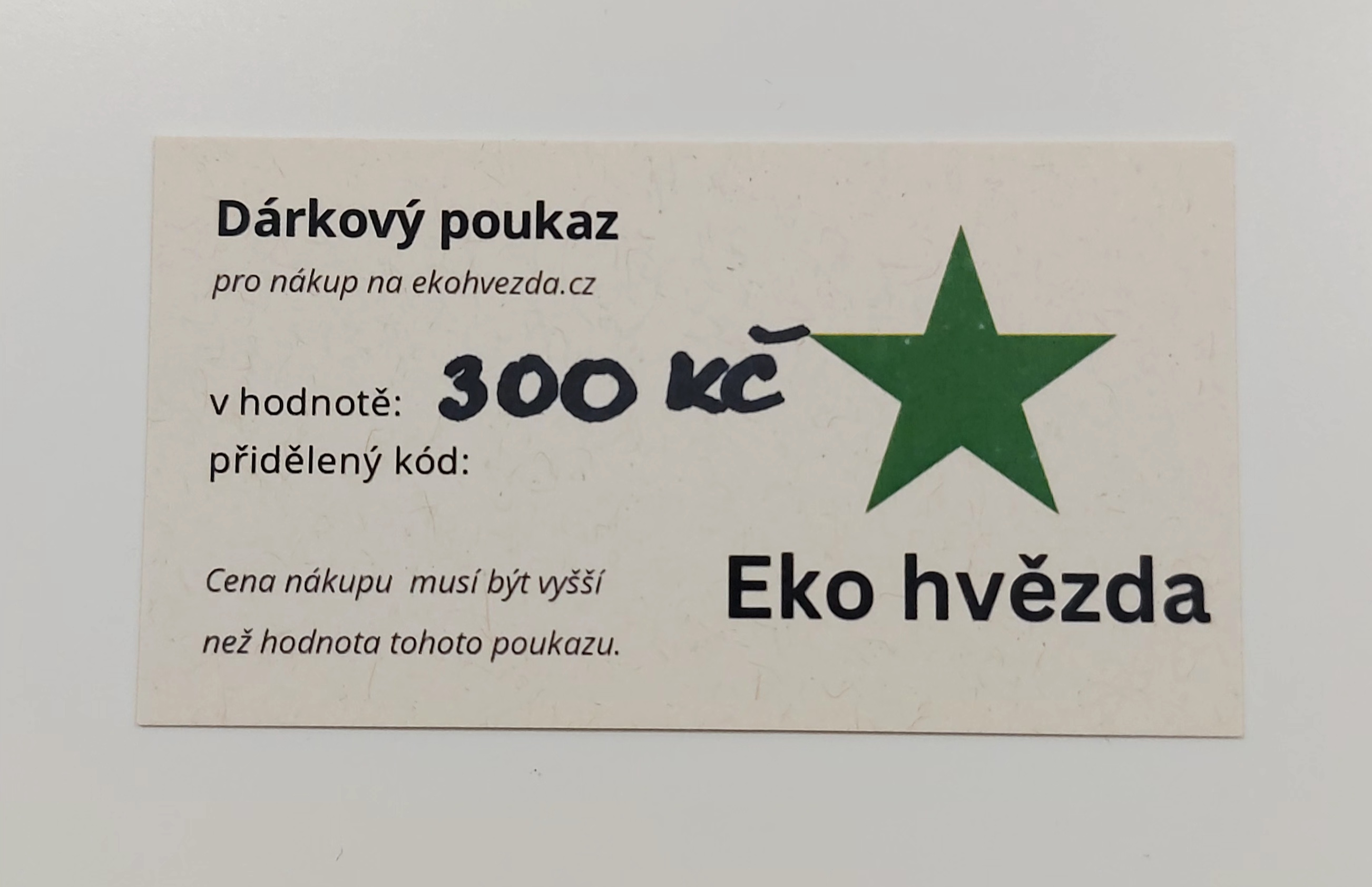 Dárkový poukaz v hodnotě 300 KČ