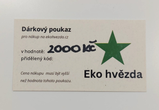 Dárkový poukaz v hodnotě 2000 KČ