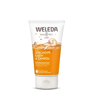 Weleda 2 v 1 sprchový krém a šampon Šťastný pomeranč od 3.let